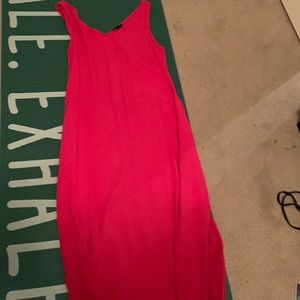 Full length pink ombré dress